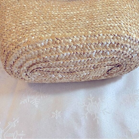 Laura Geller Straw Handbag Shoulder Bag Lined Gorgeous - Picture 6 of 6